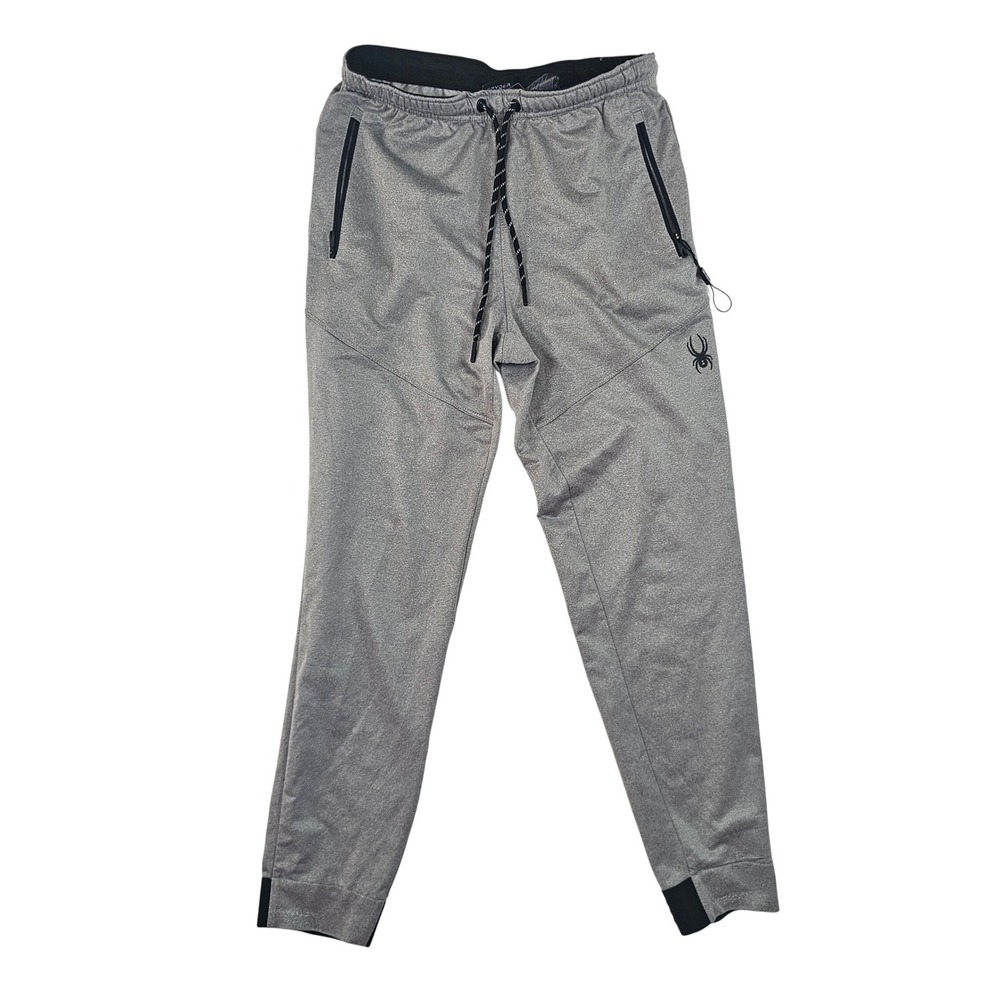 Spyder Active Mens Gray Heathered Jogger Training Pants‎ SPM708U Small